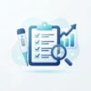Icono de checklist y termómetro para control APPCC